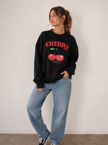 BUZO SLOWLY MGF35 CHERRY NEGRO