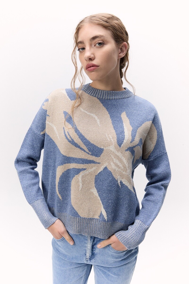 Sweater Orquidea Celeste