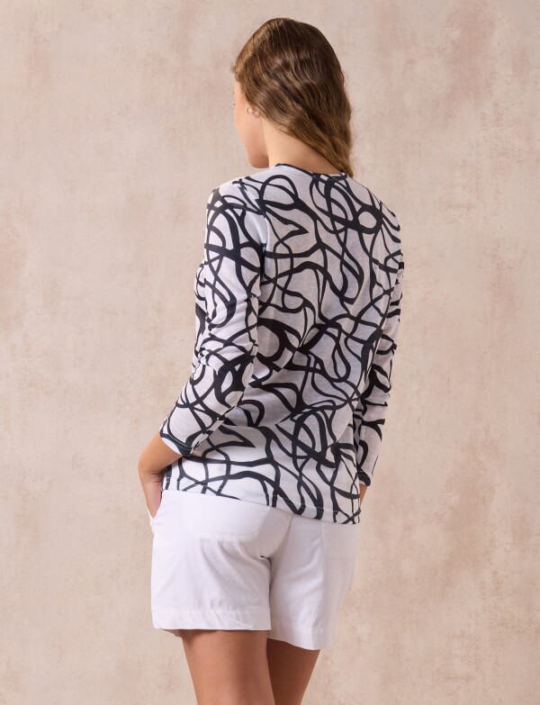 Buzo Printed BLANCO/NEGRO