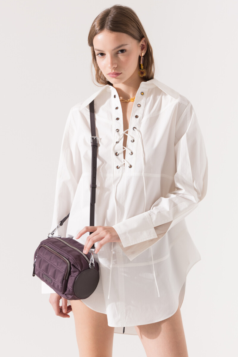 BANDOLERA BOSTON GRID Chocolate