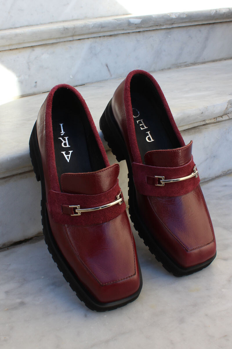 Mocasin mara Bordeaux