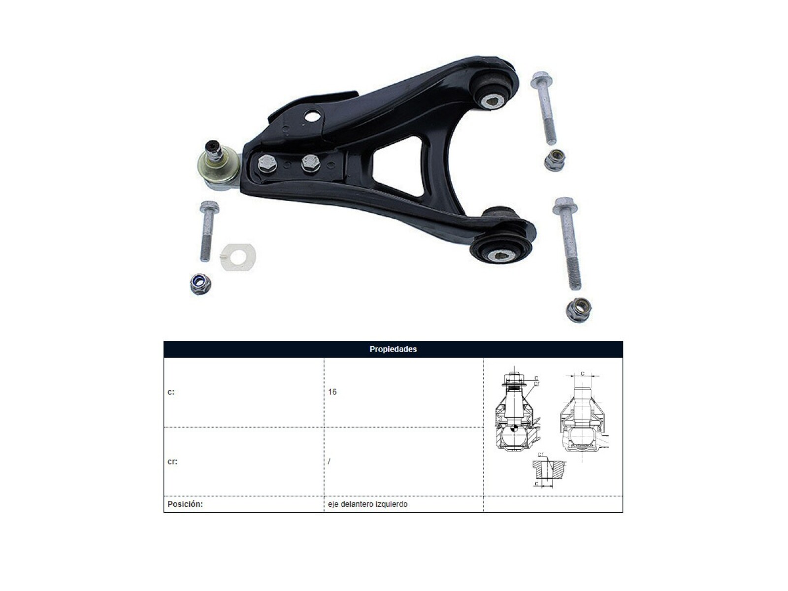 Parilla De Suspension Del Renault Kangoo/Symbol/Clio 98-17 Izq 