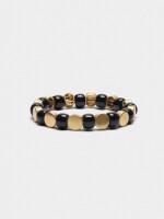 Pulsera Elástica De Abalorios negro