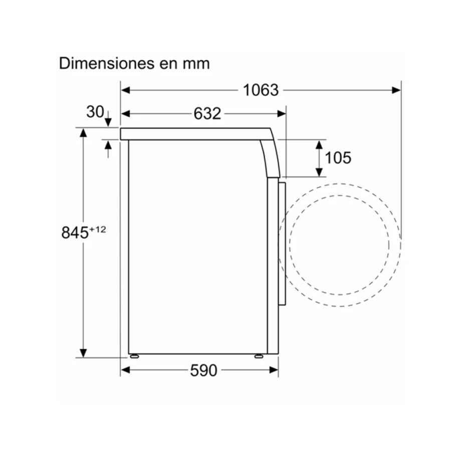 Lavarropas Inverter 9 Kg Inox BoschWUU28T6KES Lavarropas Inverter 9 Kg Inox BoschWUU28T6KES