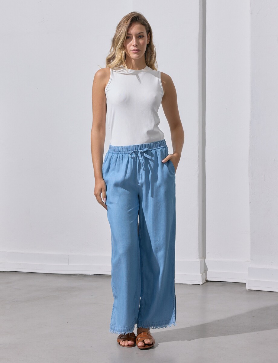 Pantalon Lyocell Wide Leg - Jean Claro 