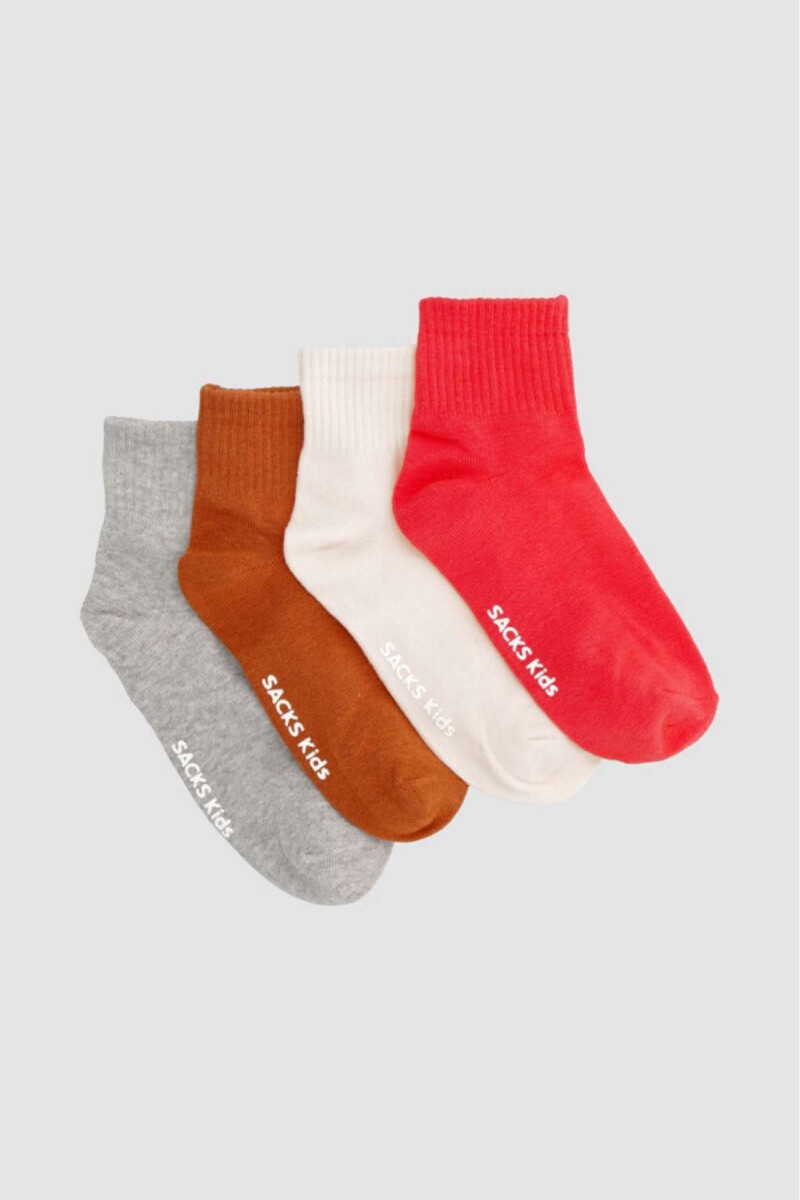 Pack x4 medias lisas niños con abs - Variante 38 