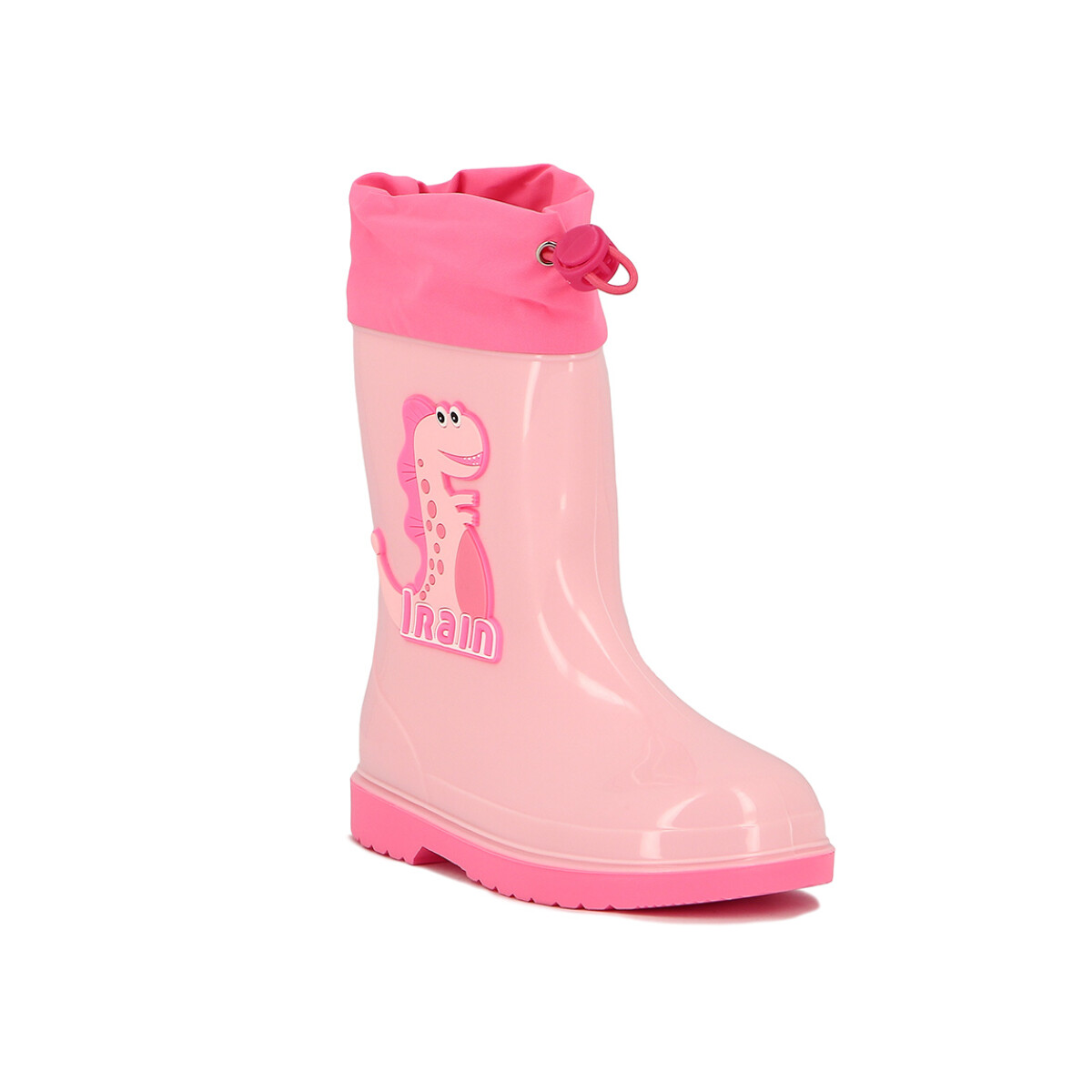 Macri Bota Lluvia C/ Dinosaurio y Cuellito - Niño/a - Rosado 