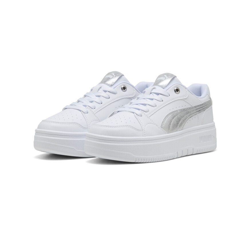 Championes Puma Rebound Femme Low Mujer 406063 02 Blanco-plata