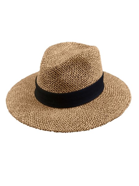 Sombrero Alga Marina 100% Fibra Natural negro