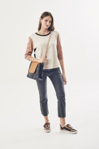 Sweater Color Block Rosa