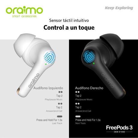 Auriculares inalámbricos Oraimo Freepods 3 V01