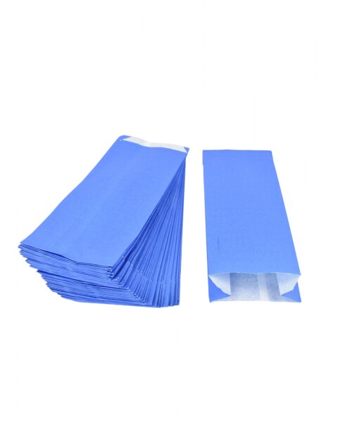 Pack x 200 - sobres papel sin base con fuelle 9x5x25 cm AZUL