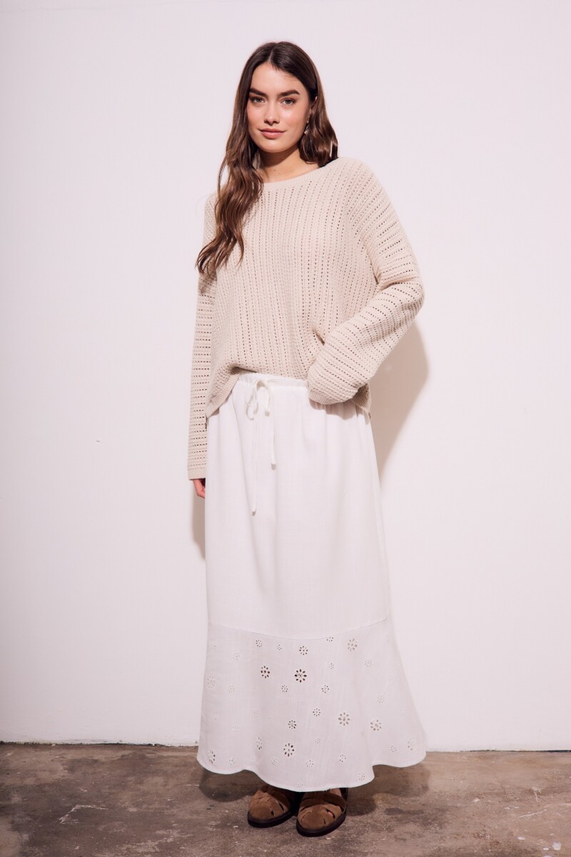 Falda Broderie Nácar