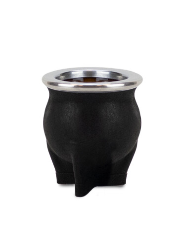 MATE DE CERÁMICA CHICO DELTA ENGRASADO NEGRO