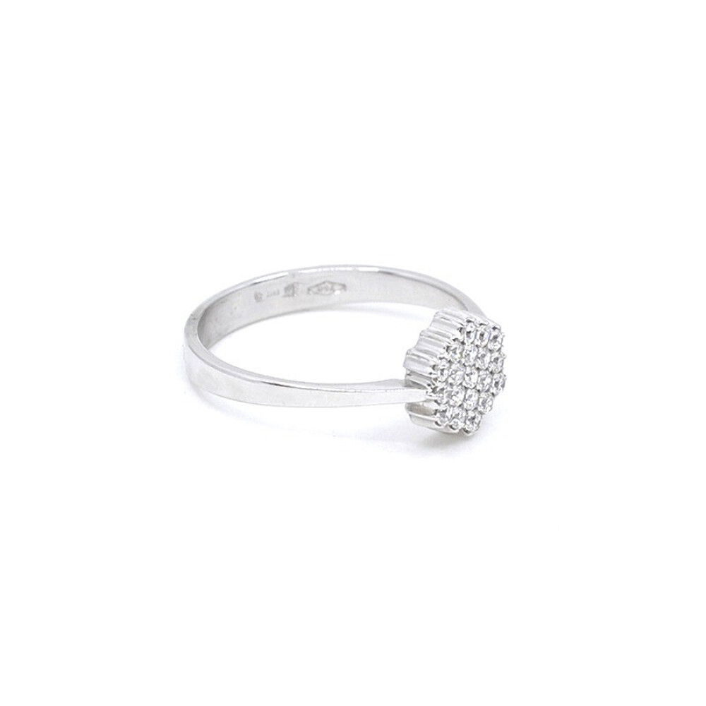 Anillo En Oro 18K Blanco Y Zirconias Anillo En Oro 18K Blanco Y Zirconias