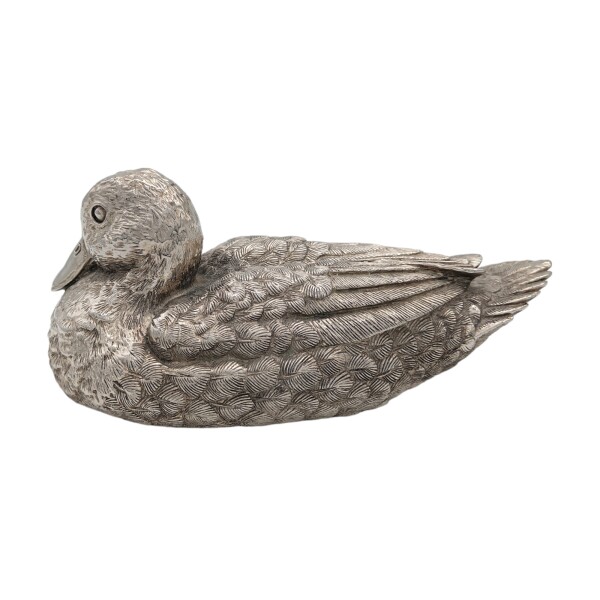 ADORNO PELTRE PATO 04 Plateadouniforme