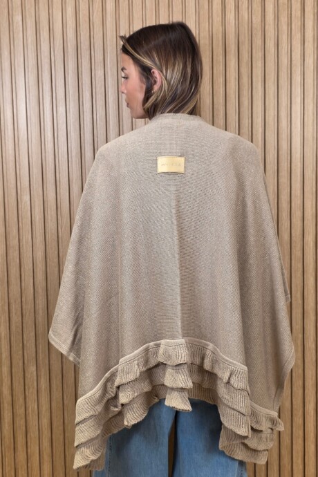 Ruana Folk Beige