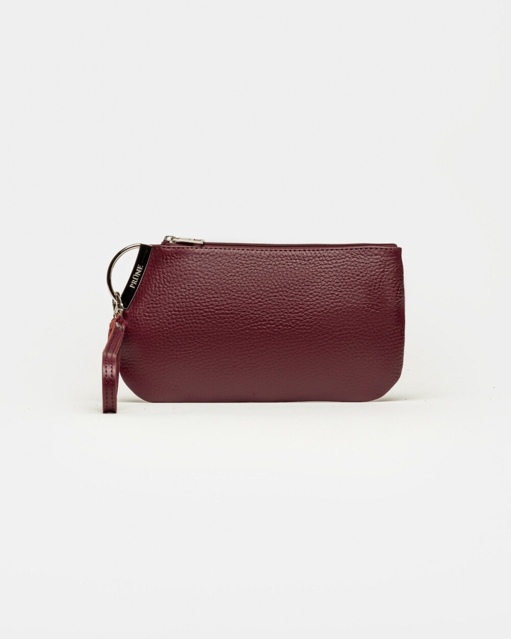 Porta cosmeticos Katy en cuero graneado Bordeaux