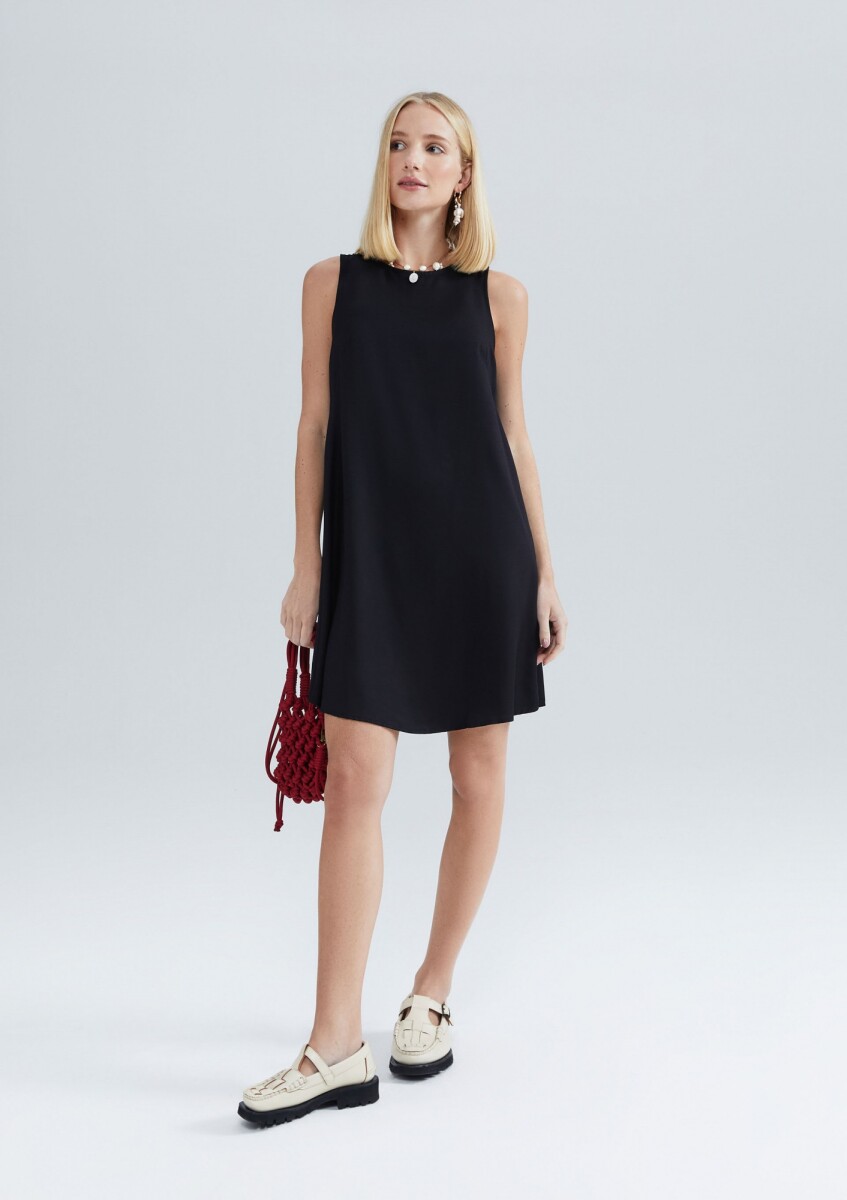 VESTIDO CURTO FEM - NEGRO 