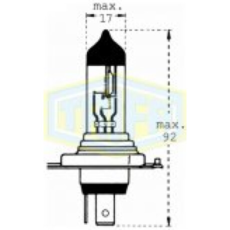 LAMPARA - HALOGENA 24V 75-70W H4 P43 =475HW TRIFA LAMPARA - HALOGENA 24V 75-70W H4 P43 =475HW TRIFA