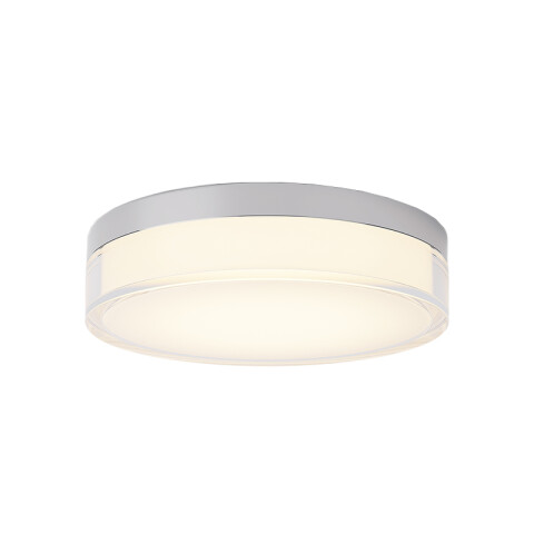 Plafón LED red. Ø230mm cromo 15W cálido dimerizable VK-ICON VK0014