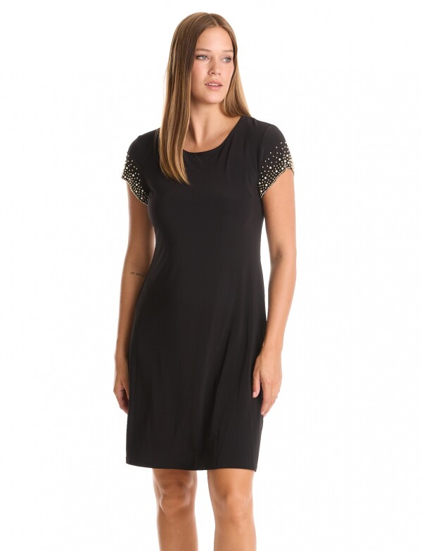 Vestido Noche Det Br NEGRO