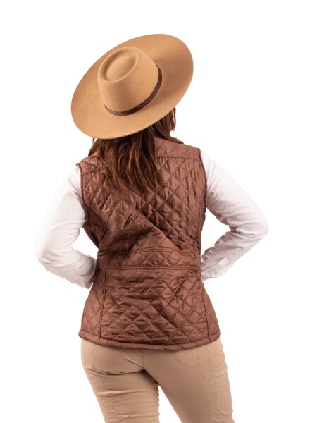 Chaleco Capitoneado Dama Chocolate