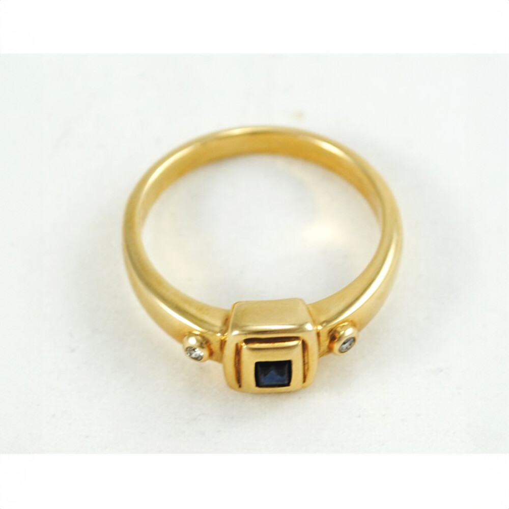 Anillo Oro 18K Con Brillantes Y Zafiros Anillo Oro 18K Con Brillantes Y Zafiros