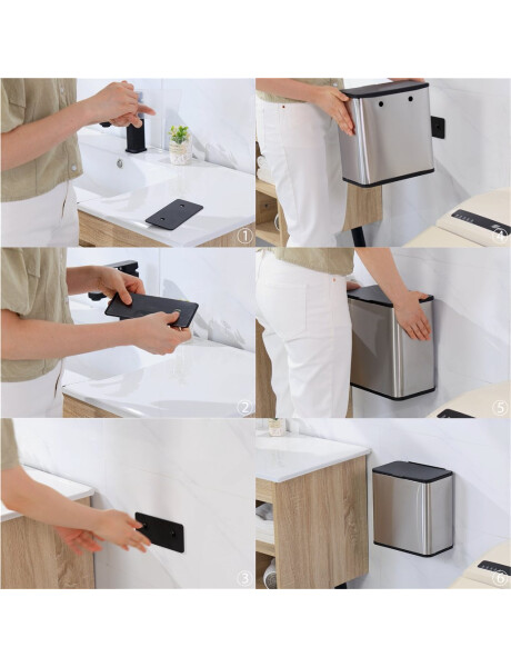 PAPELERA DE COLGAR 6LT ACERO INOXIDABLE PAPELERA DE COLGAR 6LT ACERO INOXIDABLE