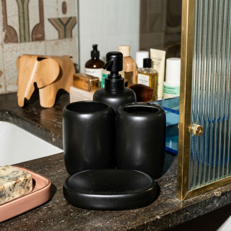 Set accesorios para baño Onix cerámica Set accesorios para baño Onix cerámica