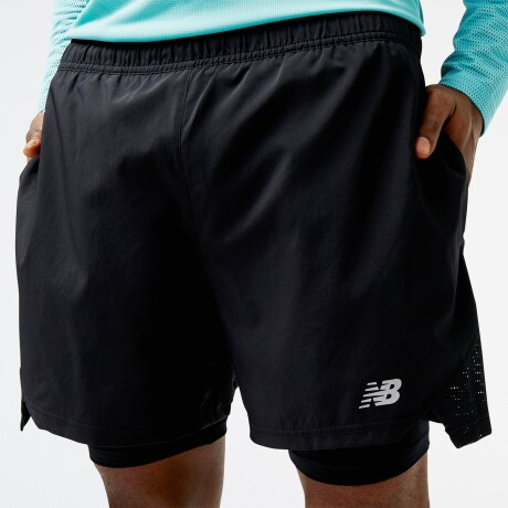 Short New Balance de Hombre -Accelerate Pacer 5"- MS31244BK BLACK