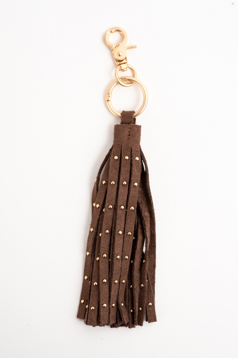 Charm Flecos Y Tachas Gamuza Vegana - Chocolate 