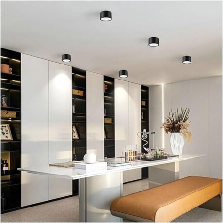 Aplique spot led cilindro de techo DIMERIZABLE NEGRO