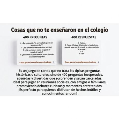 Cosas que no te enseñaron en el colegio Cosas que no te enseñaron en el colegio
