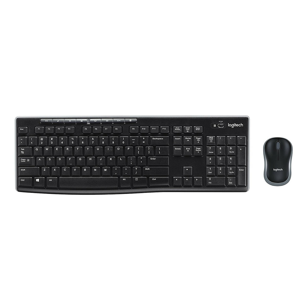 Combo mouse + teclado logitech mk270 inalámbrico Negro