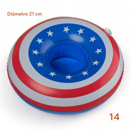 Inflable Posa Vaso Bebida Para Piscina Variedad Diseños 2 Capitan