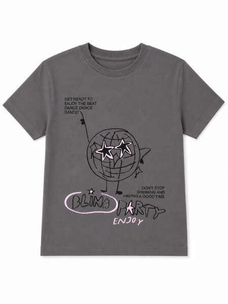 REMERA JENA REBEL GRIS OSCURO