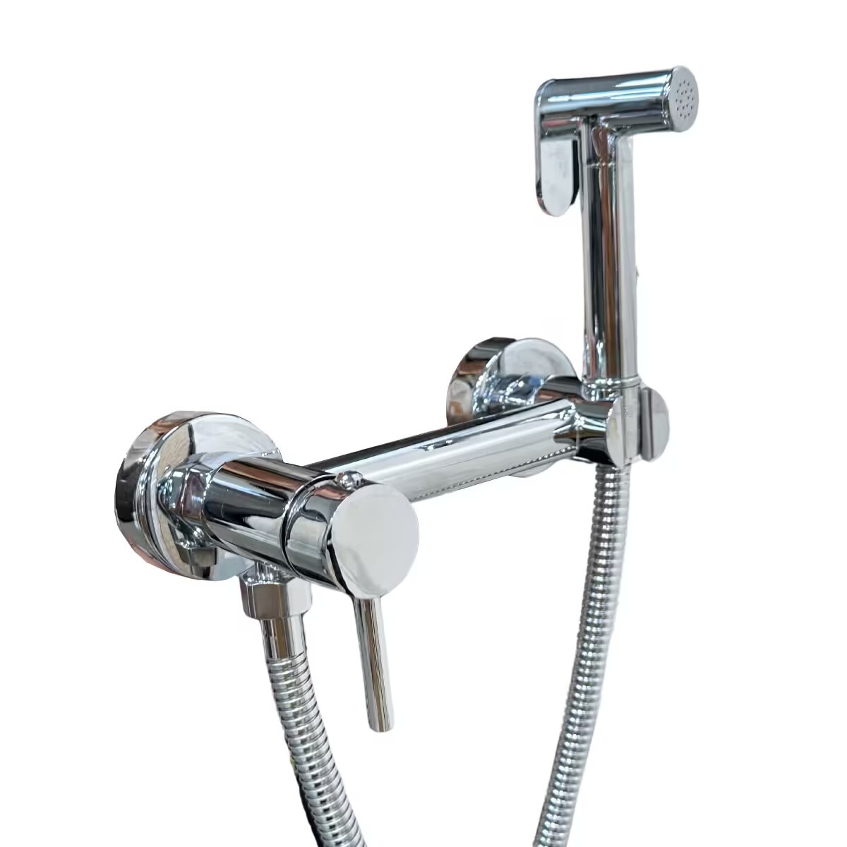 Grifería De Ducha Higiénica Monocomando Exterior Milano Cromada Brillante 