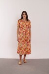 VESTIDO MARCELA ESTAMPADO NARANJA