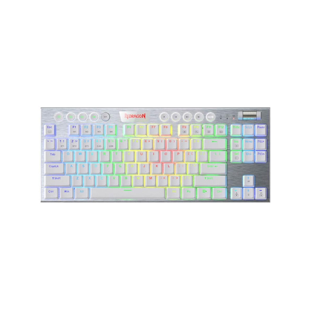 Teclado Gamer Inalambrico Redragon Horus TKL K621 RGB White 
