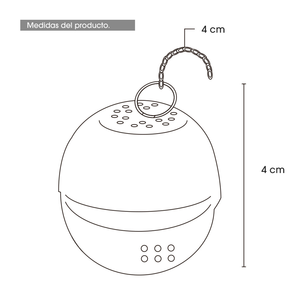 Infusor Te Acero Inoxidable En Hebras Bolita Bebidas Acero