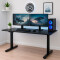 Escritorio Eléctrico Gamer Ergonómico Con Altura Ajustable NEGRO