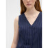 V-LONGLINE VEST - PVL NAVY PINSTRIPE