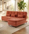 Sillon Cama con Chaise Izquierdo y derecho Nice Terracota Steel
