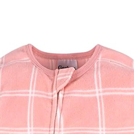 Enterito pijama polar con pie talles Todlder Rosa cuadros