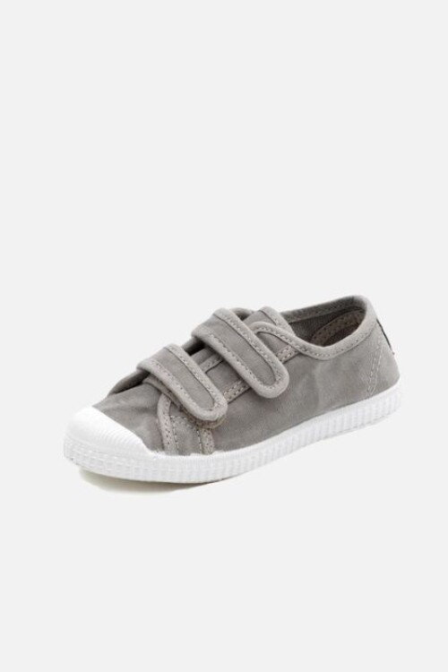Basquet doble velcro enzimático gris claro Gris