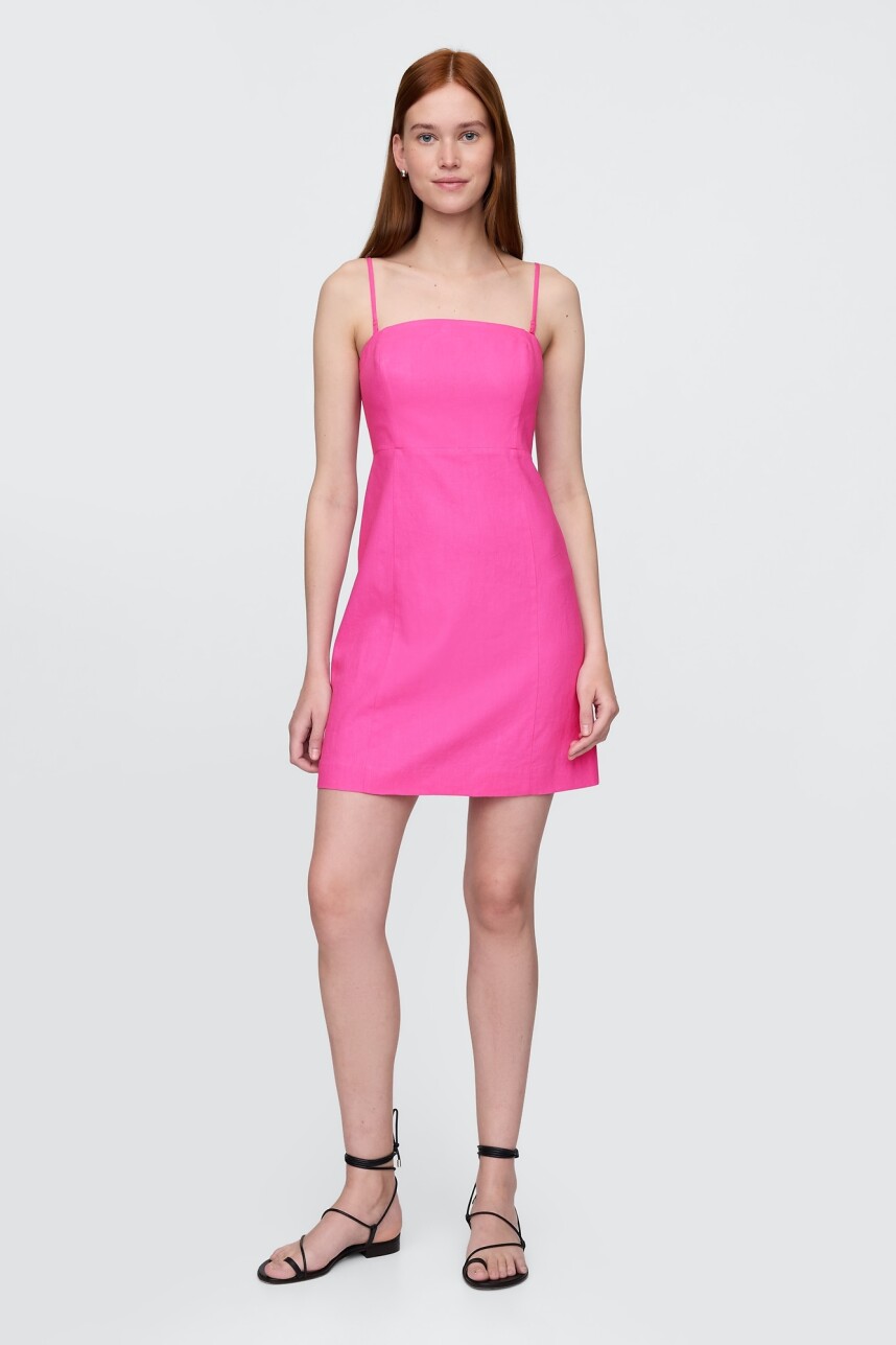 Vestido De Lino Mujer Phoebe Pink