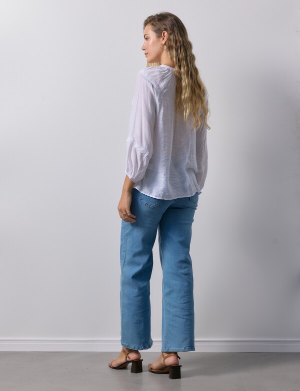 Blusa Puntilla BLANCO