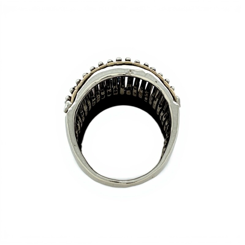 Anillo Calado-Plata y Oro-Piedra Zirconia-AN5401 conpiedra
