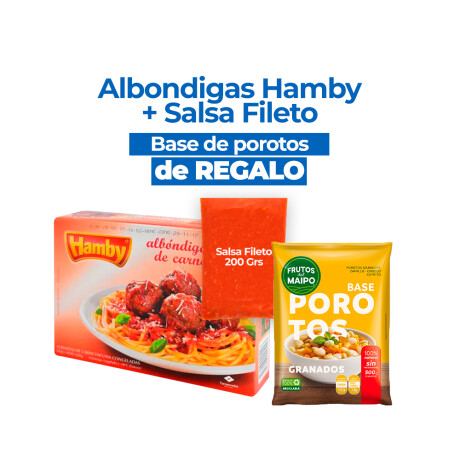 Porotos Maipo 500 Grs + Albondigas Hamby X 12 Unids + Salsa De Regalo Porotos Maipo 500 Grs + Albondigas Hamby X 12 Unids + Salsa De Regalo